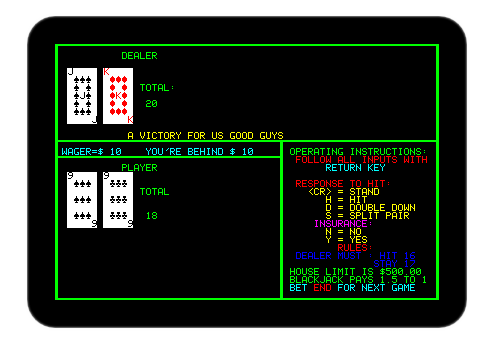 (Image of Compucolor II emulator running a program)